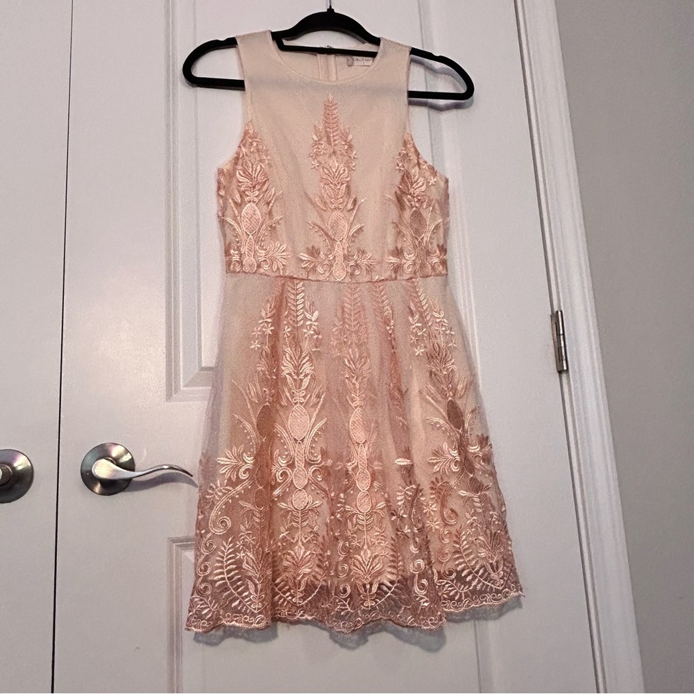 Altered State Elegant Cream/Gold Lace Dress